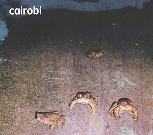 CD cover with the band name and four frogs with pink eyes.
