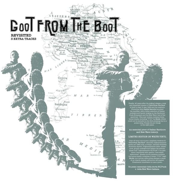 White vinyl record cover for "Goot From The Boot - Revisited" with map imagery.