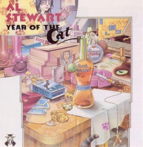 Album cover for Al Stewart’s “Year of the Cat” with surreal artwork.