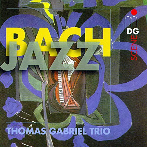 CD cover for “Bach: Jazz” by Thomas Gabriel Trio, abstract art.