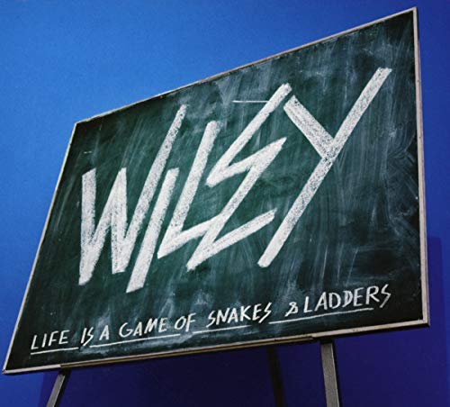 Wiley - Snakes and Ladders" CD cover with white text on a chalkboard.