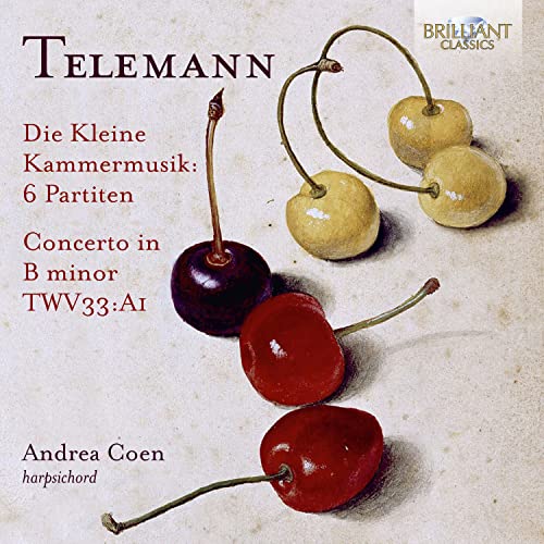 CD cover for Telemann’s “Die Kleine Kammermusik” featuring cherries.