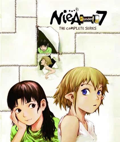 Anime cover featuring two young women and smaller figures within framed panels.