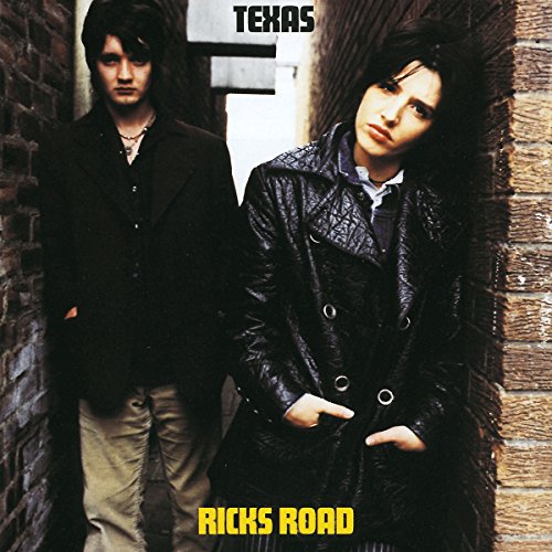 CD cover for Texas’ “Ricks Road” featuring two people in dark jackets.