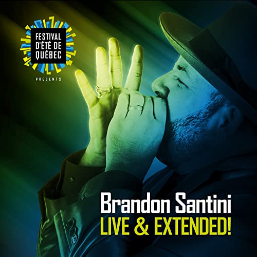 CD cover for Brandon Santini’s “Live & Extended” featuring a performer.