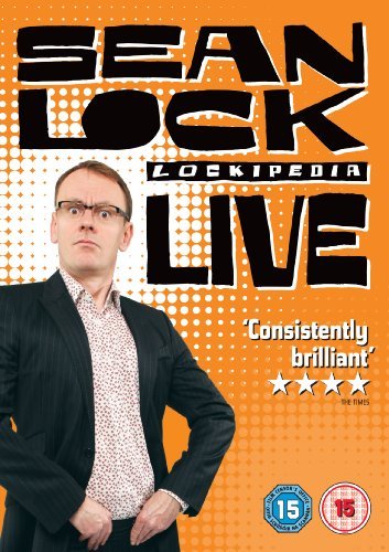 DVD cover featuring comedian Sean Lock in a suit, orange background.