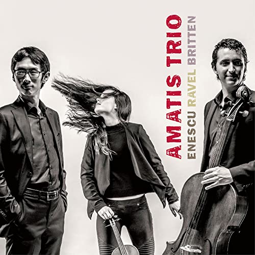 CD cover featuring the Amatis Trio, three musicians with instruments.