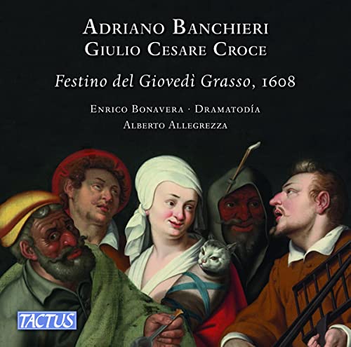 CD cover depicting Renaissance-era figures with a cat, titled "Il Festino.