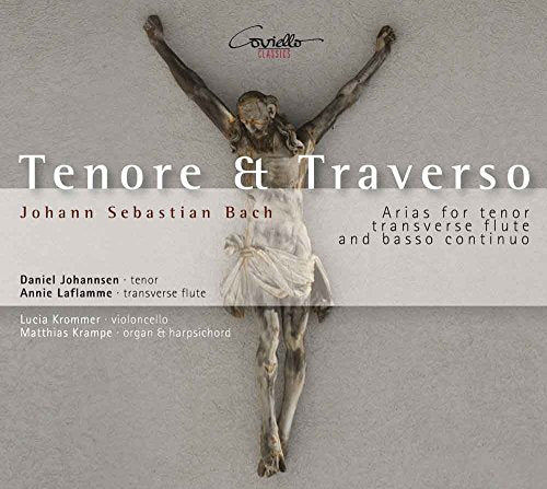 CD cover: Baroque sculpture of Christ with text “Tenore & Traverso”.