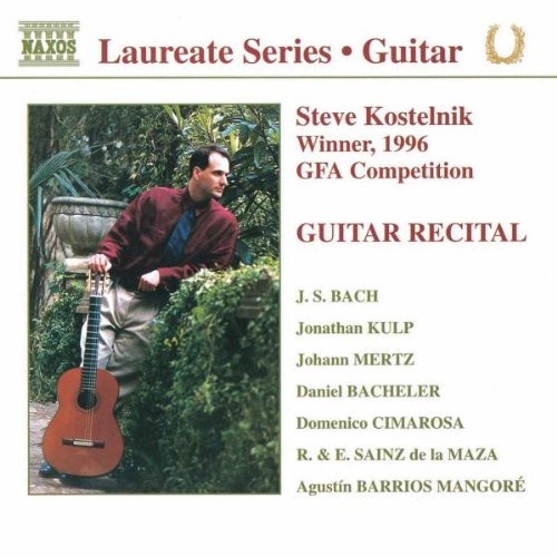 CD cover featuring guitarist Steve Kostelnik with guitar and garden background.