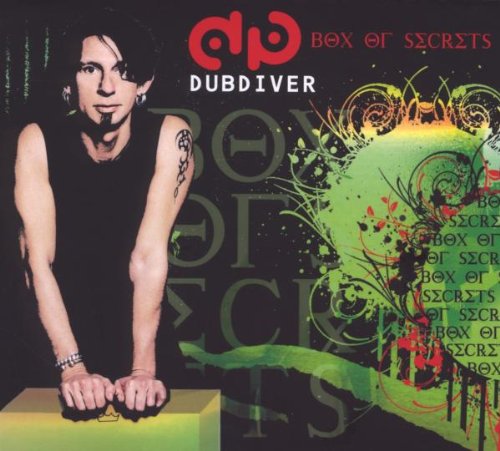 CD cover for Dubdiver’s “Box of Secrets” featuring a man and abstract art.