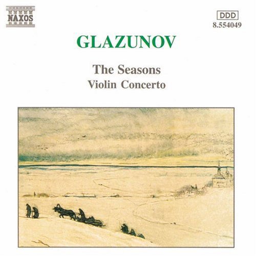 CD cover for Glazunov’s “The Seasons” violin concerto, winter scene.