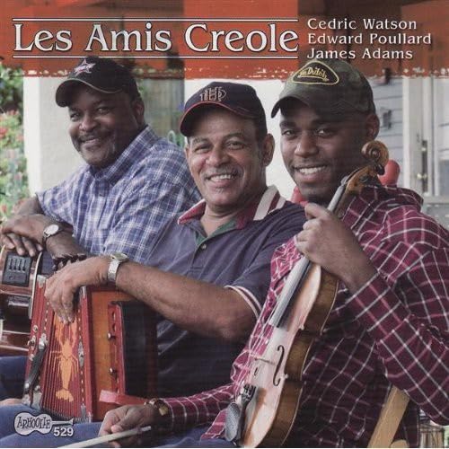 Three musicians with a fiddle and accordion, CD cover art.