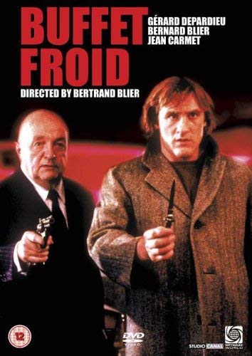 DVD cover for “Buffet Froid” featuring two men with guns.