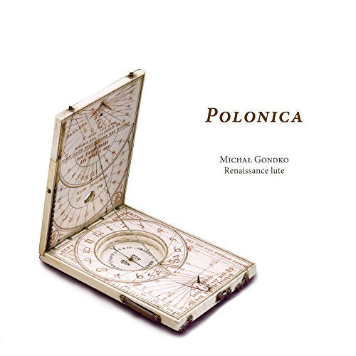 CD cover featuring an open, antique ivory polyhedral sundial.