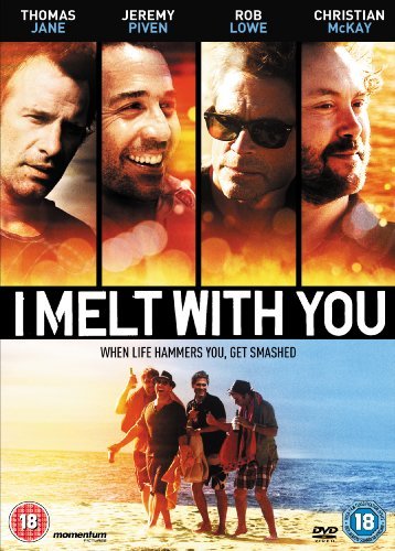 DVD cover for I Melt With You featuring four actors and a beach scene.