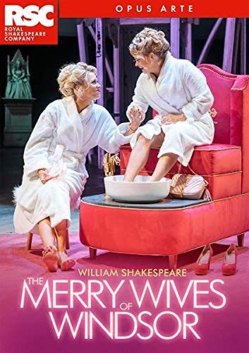 DVD cover for "The Merry Wives of Windsor" featuring two women in robes.