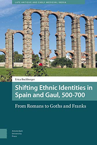 Book cover with Roman aqueduct ruins and title: "Shifting Ethnic Identities.