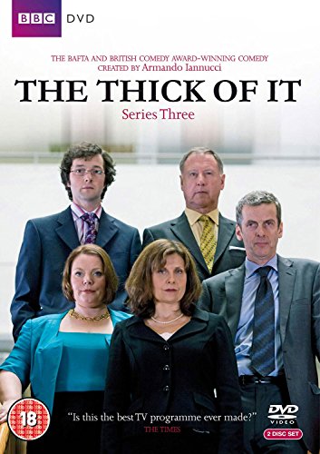 DVD cover for "The Thick Of It" Series 3 featuring five actors.