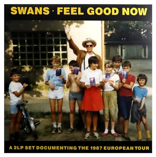 Album cover for Swans’ “Feel Good Now” featuring children holding small mirrors.