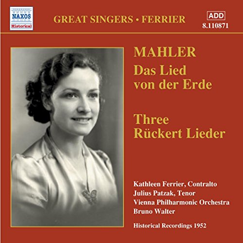 CD cover featuring portrait of Kathleen Ferrier, Mahler’s “Das Lied von der Erde.”