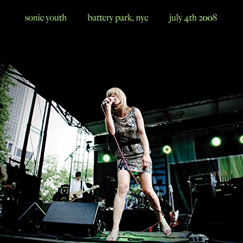 Sonic Youth album cover featuring Kim Gordon performing on stage.
