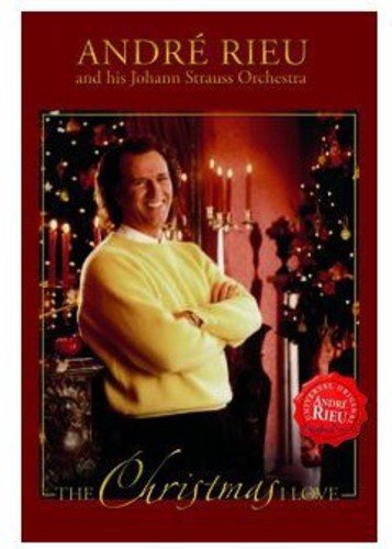 DVD cover featuring André Rieu, smiling, in a festive Christmas setting.