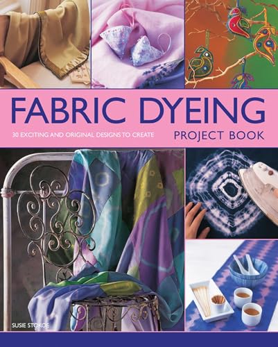 Book cover featuring colorful, dyed fabrics and textile art projects.