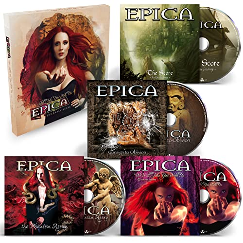 Epica box set with multiple CDs and fantasy-themed album artwork.