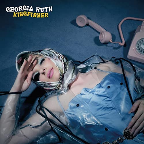 CD cover for Georgia Ruth’s “Kingfisher” featuring a woman and telephones.