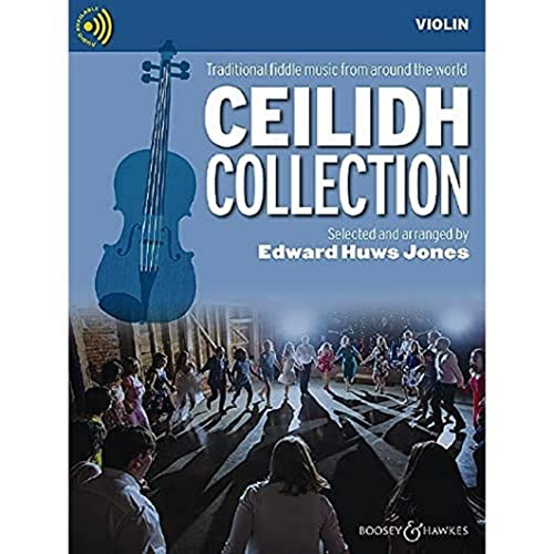 Music book cover titled Ceilidh Collection featuring a blue violin illustration and dancing people.