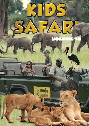 DVD cover featuring safari animals, a jeep, and people watching wildlife.