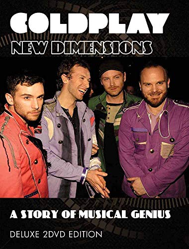 Coldplay "New Dimensions" DVD cover featuring the band members.