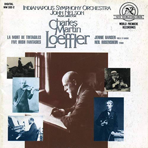 CD cover featuring a composer writing, with inset images of musicians.