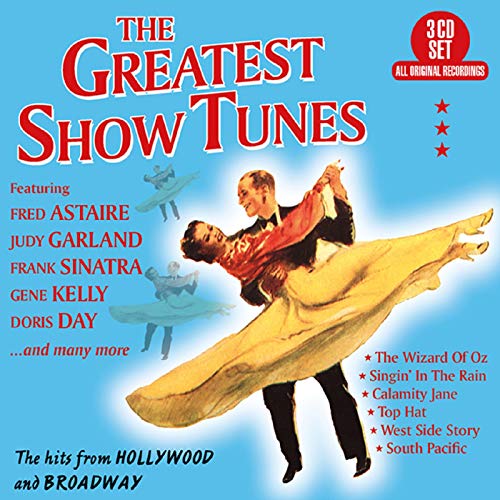 CD cover for “The Greatest Show Tunes” featuring Fred Astaire and dancers.