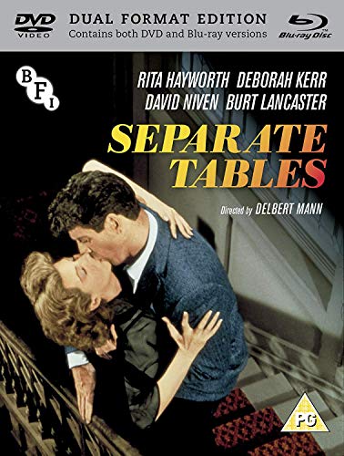 Separate Tables" DVD cover featuring Rita Hayworth and Burt Lancaster.
