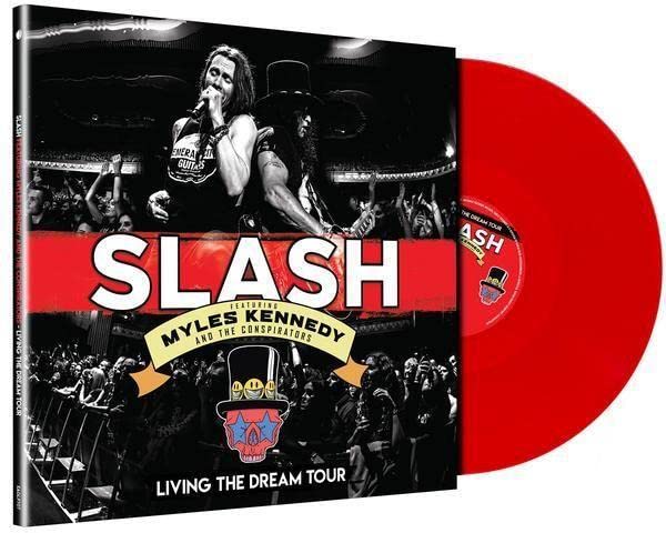 Slash and Myles Kennedy album cover with red vinyl record.