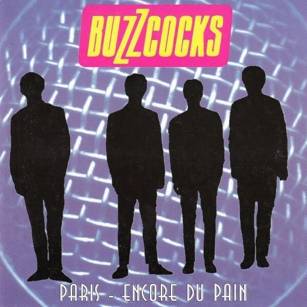 Buzzcocks album cover: silhouetted band against a purple and pink background.