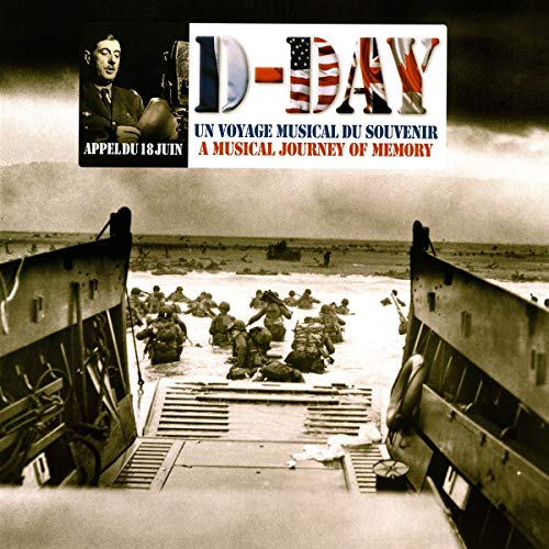D-Day vinyl album cover depicting soldiers landing on a beach.