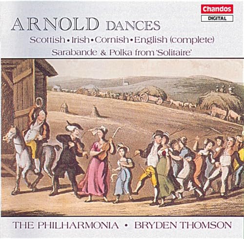 CD cover for "Dances" by Phil Orchthomson, featuring a pastoral scene.