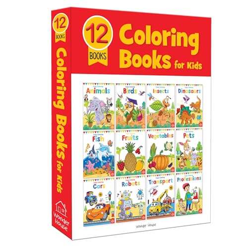 Colouring Books For Kids : 12 Books