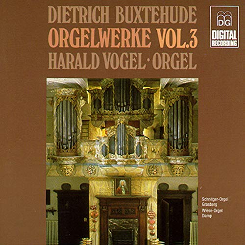 CD cover for Buxtehude’s “Organ Works, Vol. 3” featuring a church organ.