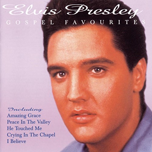 Elvis Presley Gospel Favourites CD cover featuring a close-up portrait of Elvis Presley.