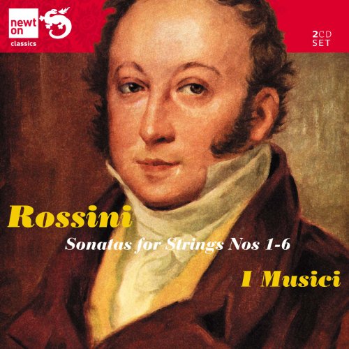 CD cover featuring a portrait of composer Gioachino Rossini.