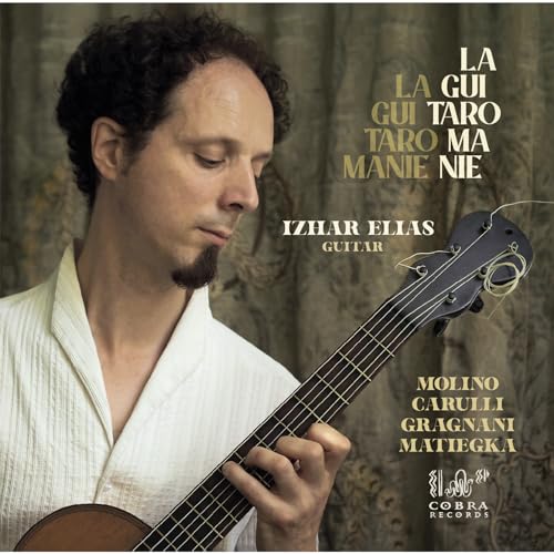 CD cover featuring Izhar Elias, a guitarist, with his instrument.