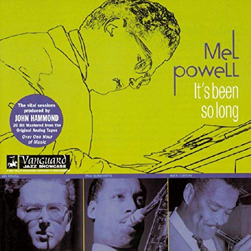 CD cover for Mel Powell’s “It’s Been So Long” with portrait and musicians.