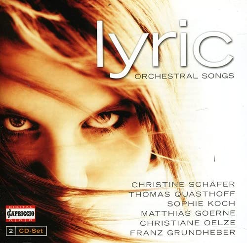 CD cover for "LYRIC: ORCHESTRAL SONGS" featuring a close-up of an eye.