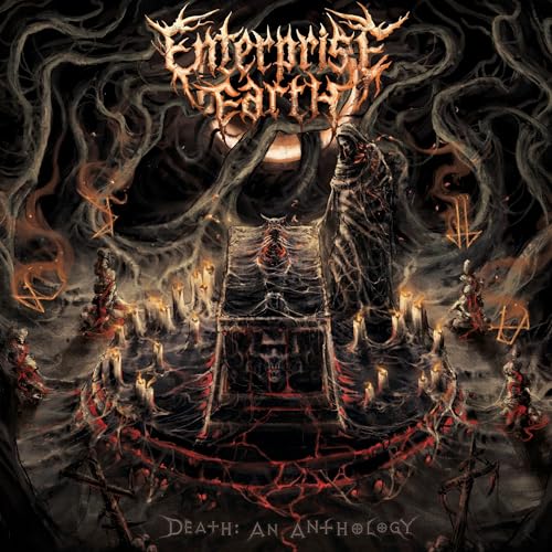 CD cover for Enterprise Earth’s “Death: An Anthology” with dark, gothic imagery.