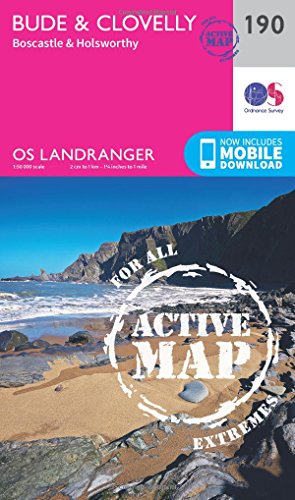 Landranger Active (190) Bude & Clovelly, Boscastle & Holsworthy (OS Landranger Active Map)