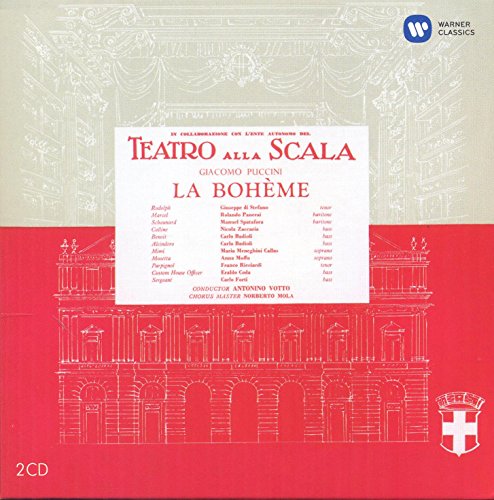 CD cover for Maria Callas’ 1956 “La bohème” opera recording.